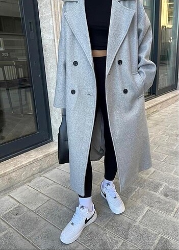 Diğer Zara Model Oversize Gri Kaban