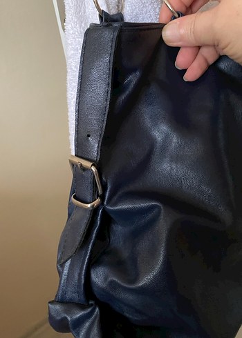 Pilise Detaylı Çok Renkli Deri Kadın Çanta - Görsel 4