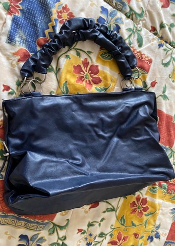 Pilise Detaylı Çok Renkli Deri Kadın Çanta - Görsel 2