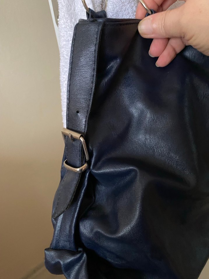 Pilise Detaylı Çok Renkli Deri Kadın Çanta - Görsel 4