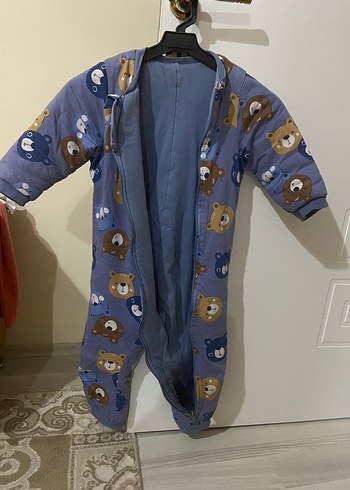 Fermuarlı Mavi Erkek çocuk uyku Tulumu 3-4 yaş uyumlu - Görsel 2