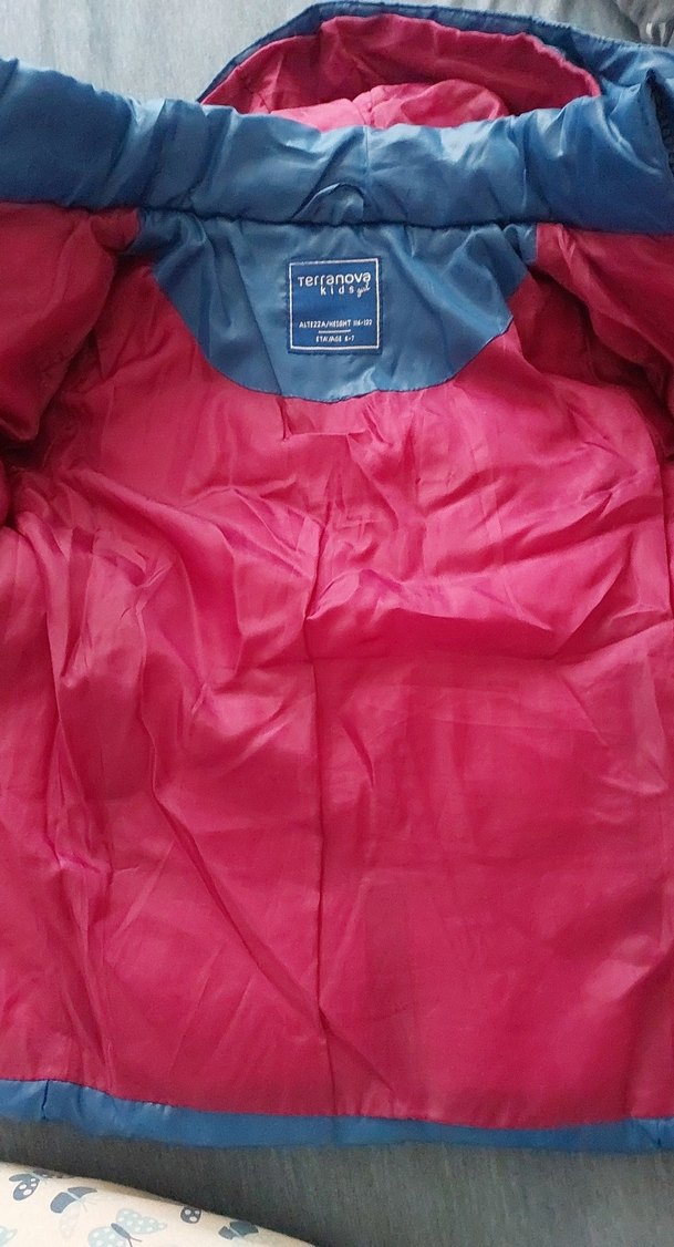 Kız Çocuk Mavi Fermuarlı Mont Terranova Kids 116-122 cm - Görsel 3