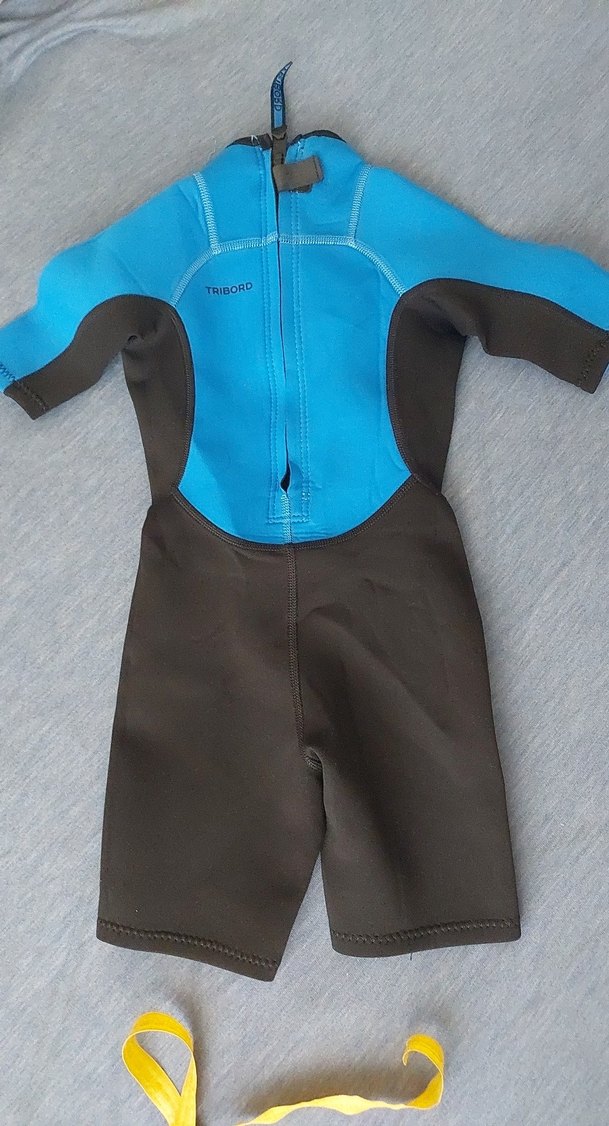 Tribord Erkek Çocuk Mavi Kısa Kollu Termal Dalış kıyafet - Görsel 2