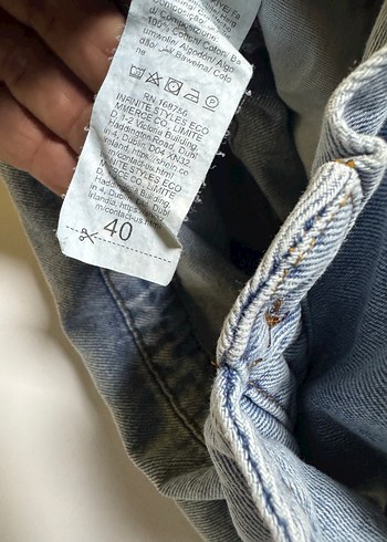 Düğmeli Mavi Denim Kısa Tulum KOD:009 - Görsel 7