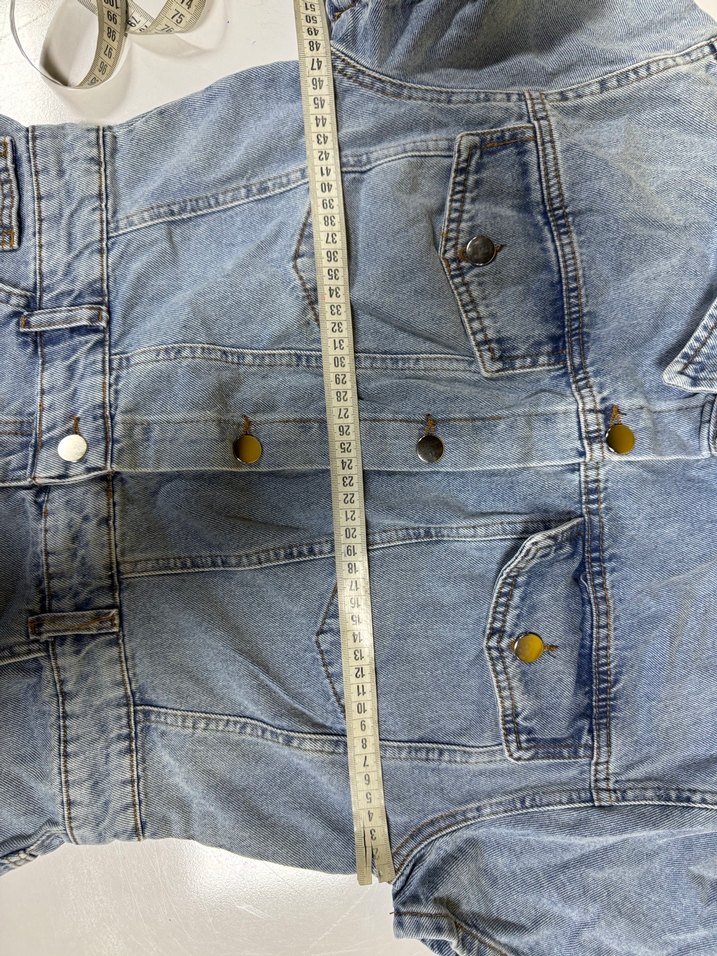 Düğmeli Mavi Denim Kısa Tulum KOD:009 - Görsel 4