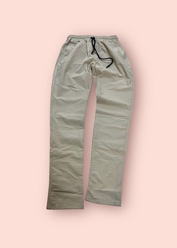 BEL LASTİKLİ BAĞCIKLI KETEN PANTOLON - Görsel 3