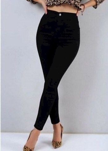 Likralı yüksek bel skinny fit pantolon - Görsel 3