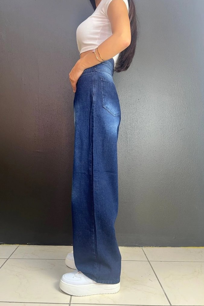 ESKİTME YIKAMA UNİSEX BAGGY JEAN - Görsel 4