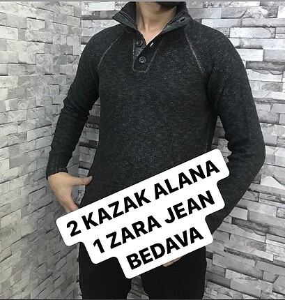 Yüksek yaka Erkek triko kazak