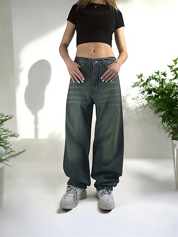 Eskitme unisex baggy jean