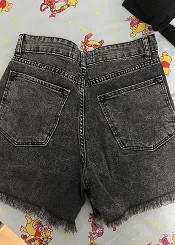 Gri Salaş Midi Denim Şort - Görsel 2