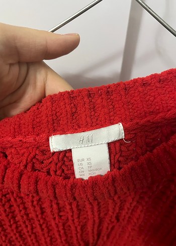 Kırmızı Örgü Kadın Kazak - Görsel 3