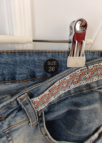 Diğer Orfeonegro Kadın Düğmeli Midi Mavi Jean