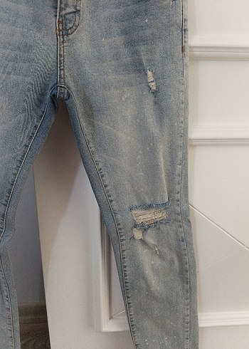 Orfeonegro Kadın Düğmeli Midi Mavi Jean - Görsel 6