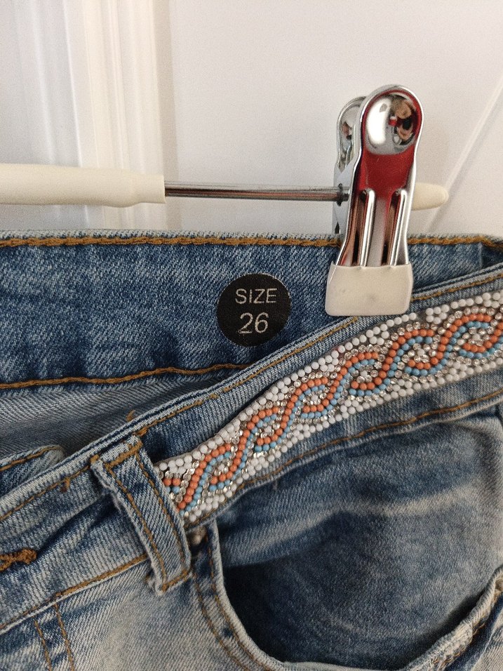 Orfeonegro Kadın Düğmeli Midi Mavi Jean - Görsel 3