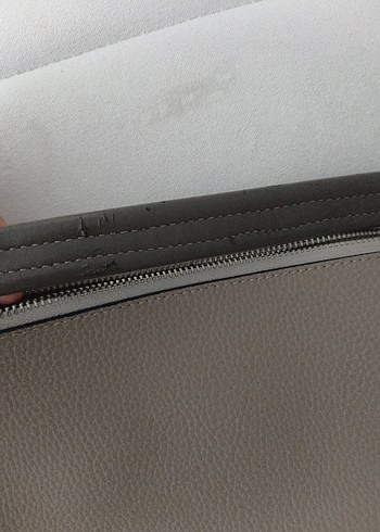 Bej Deri Kadın El Çantası - Görsel 5