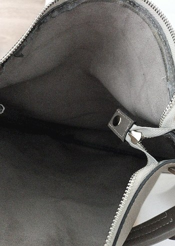 Bej Deri Kadın El Çantası - Görsel 7