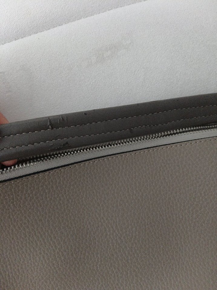 Bej Deri Kadın El Çantası - Görsel 5