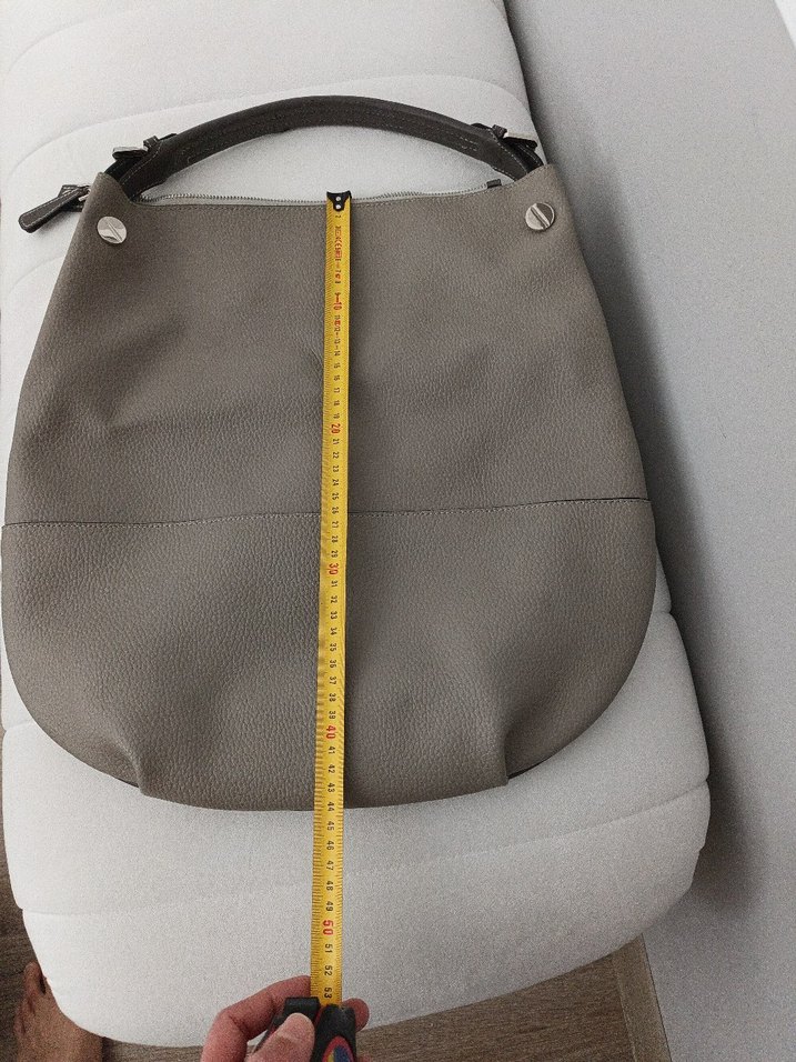 Bej Deri Kadın El Çantası - Görsel 2