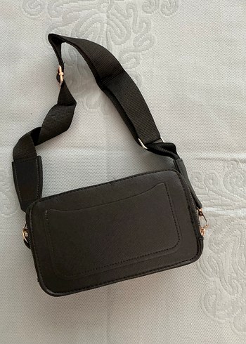 Siyah Deri Kadın Çapraz Çanta Tokalı - Görsel 3