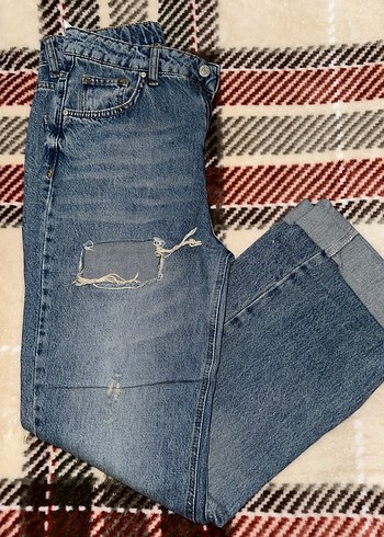 Rahat Kesim Mavi Kadın Kot Pantolon - Görsel 2