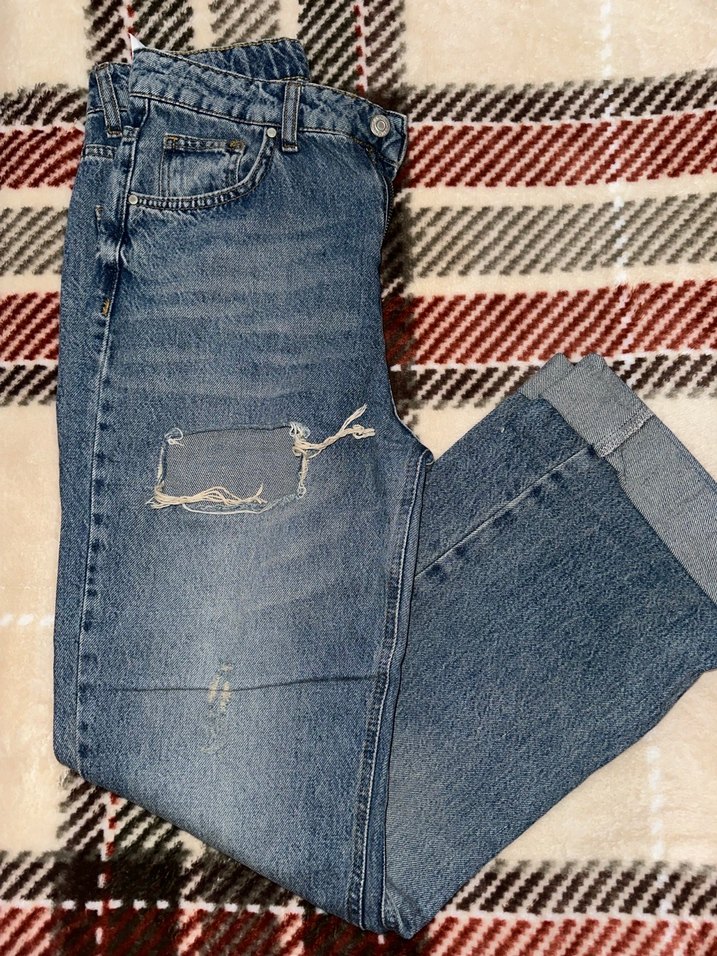 Rahat Kesim Mavi Kadın Kot Pantolon - Görsel 2