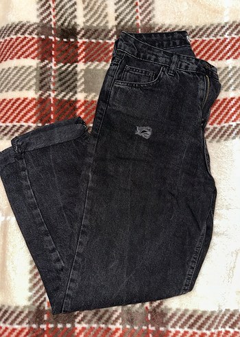 Kadın Siyah Kot Pantolon - Regular Fit - Görsel 2