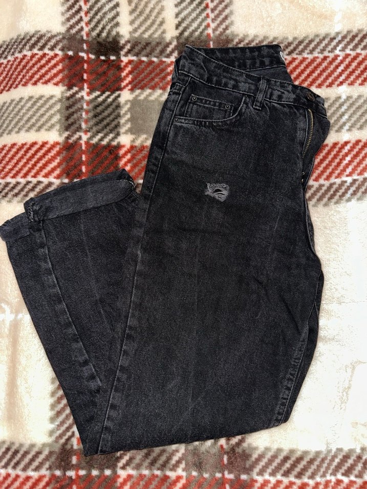 Kadın Siyah Kot Pantolon - Regular Fit - Görsel 2