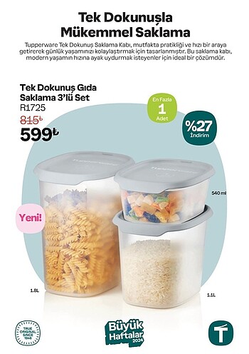 Tupperware 3 lü set