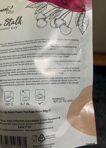 Homm Vita Kiraz Saplı Bitki Çayı - Görsel 2