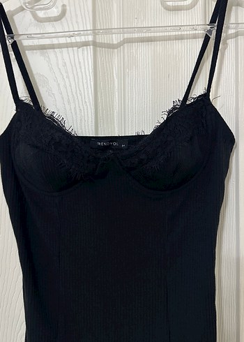 Siyah Dantel Detaylı yaka Büstiyer - Görsel 6