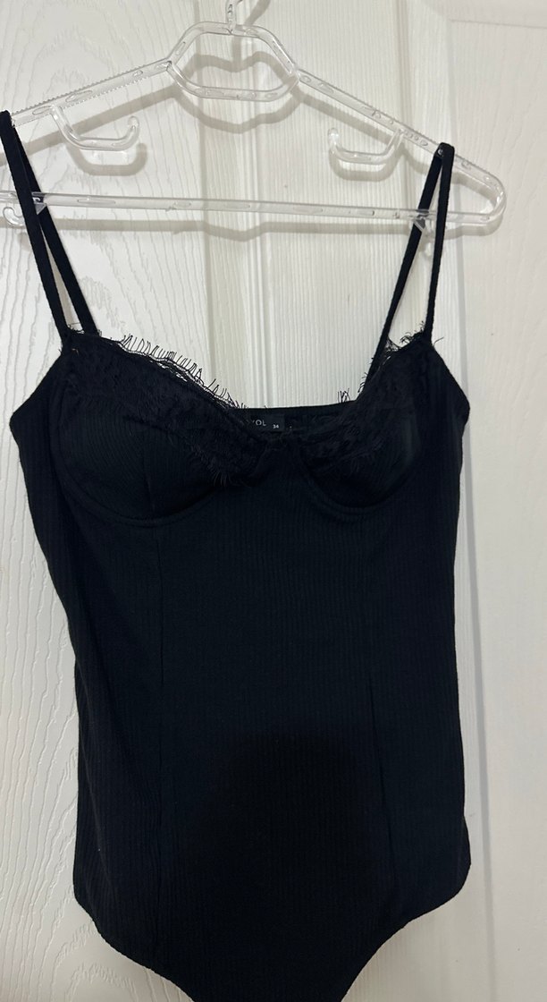 Siyah Dantel Detaylı yaka Büstiyer - Görsel 2