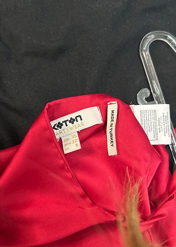 Bordo saten Bralet sırtı bağlamalı degaje yaka koton - Görsel 4