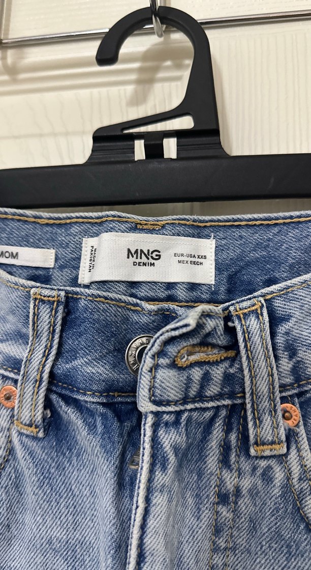 Kadın mavi kot Denim Mini Etek mango mini - Görsel 3