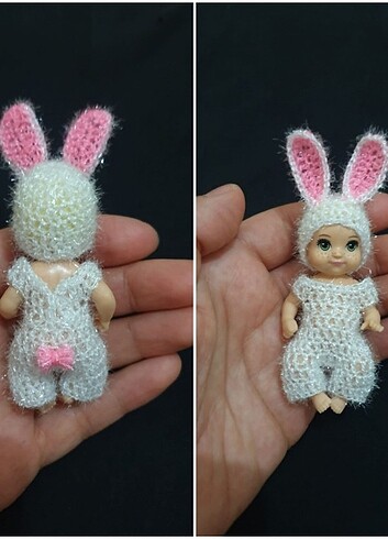 Tavşan kostümü minik bebek barbie urunleri