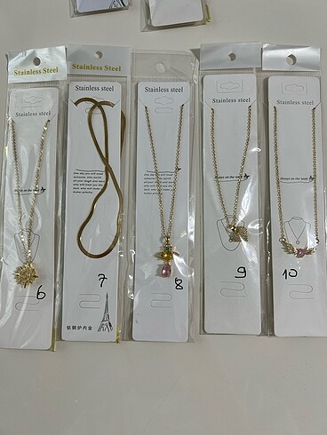 Diğer Çelik kolyeler gold gümüş