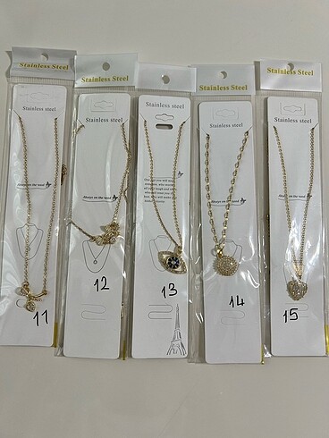  Beden Çelik kolyeler gold gümüş