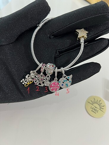 Çelik charm bileklik küpe charm