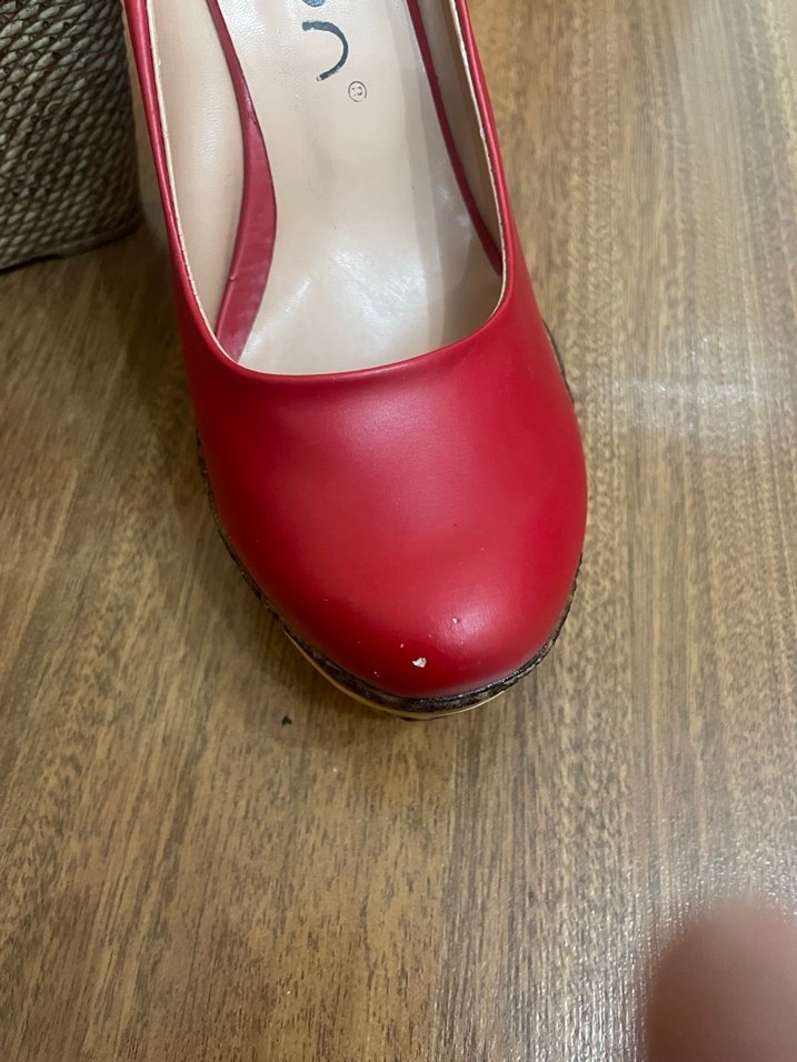 Klasik Kırmızı Rugan Dolgu Topuklu Stiletto - Görsel 4