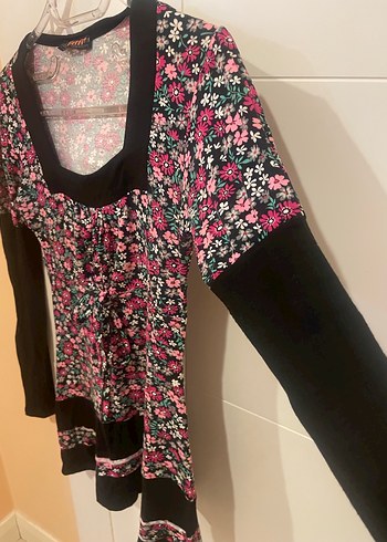 Çiçek desenli bluz tunik - Görsel 3