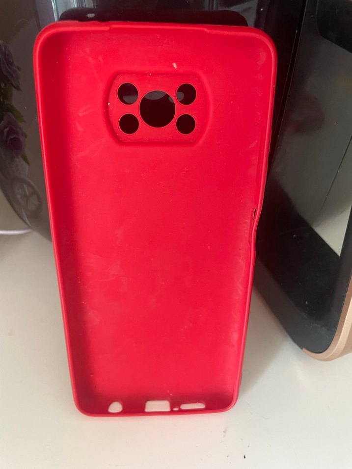 Xiaomi Poco X3 kırmızı telefon kılıfı - Görsel 2