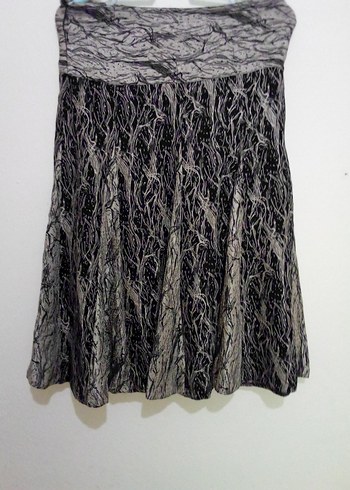 siyah desenli 38 beden kloş etek - Görsel 2