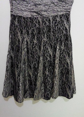 siyah desenli 38 beden kloş etek - Görsel 3