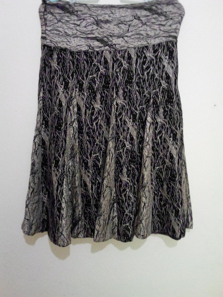 siyah desenli 38 beden kloş etek - Görsel 2