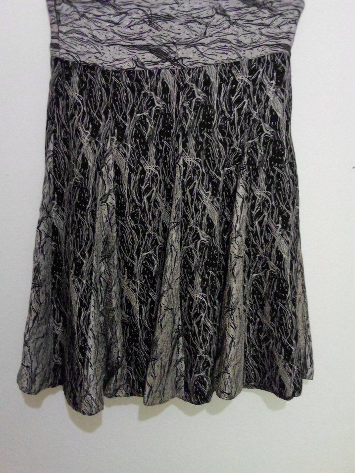 siyah desenli 38 beden kloş etek - Görsel 3