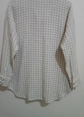 Bej Düğmeli Uzun Kollu Kadın Gömlek - Görsel 4