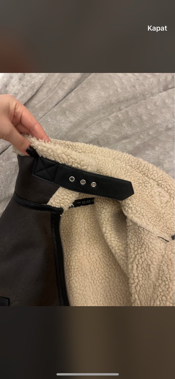 Zara kürk deri ceket - Görsel 4