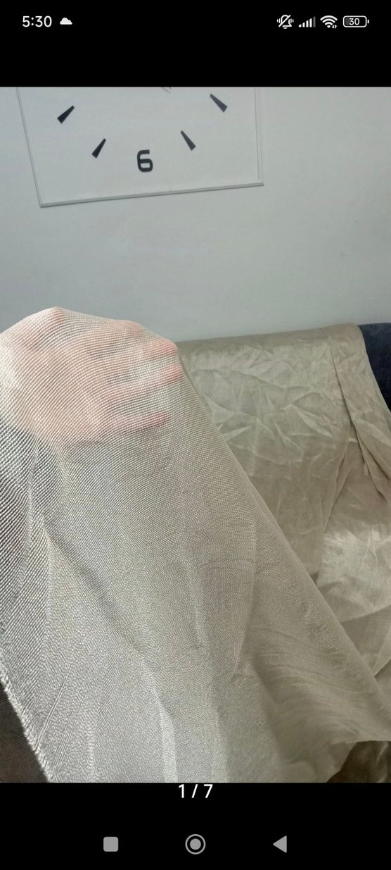 bej renk tül perde - Görsel 4