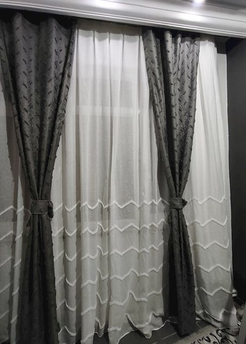 3 adet keten fon perde - Görsel 5