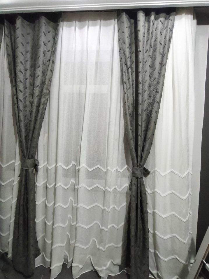 3 adet keten fon perde - Görsel 2